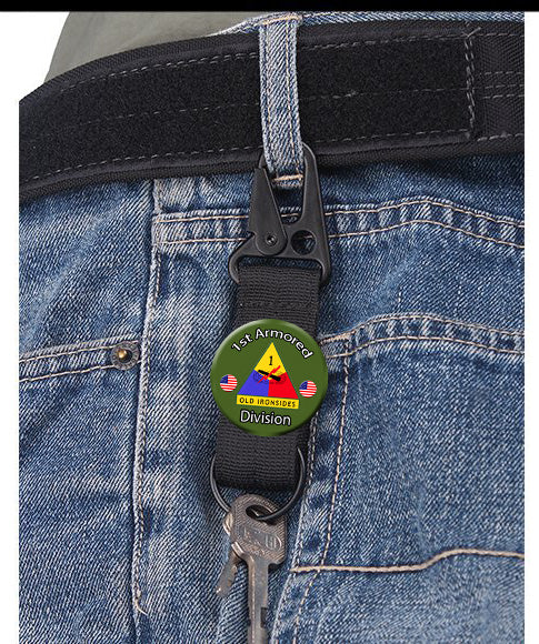 Personalized Canvas Key FOB with Your Choice of Route 66 Button