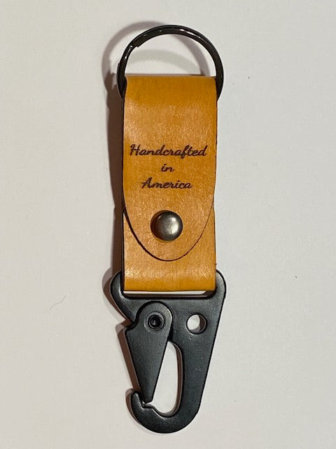 Texas Themed Leather Key Ring with Laser Engraved Graphics
