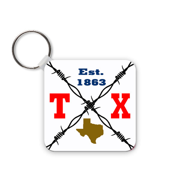Texas Design Dye Sublimated Image Key Ring #KRDS014