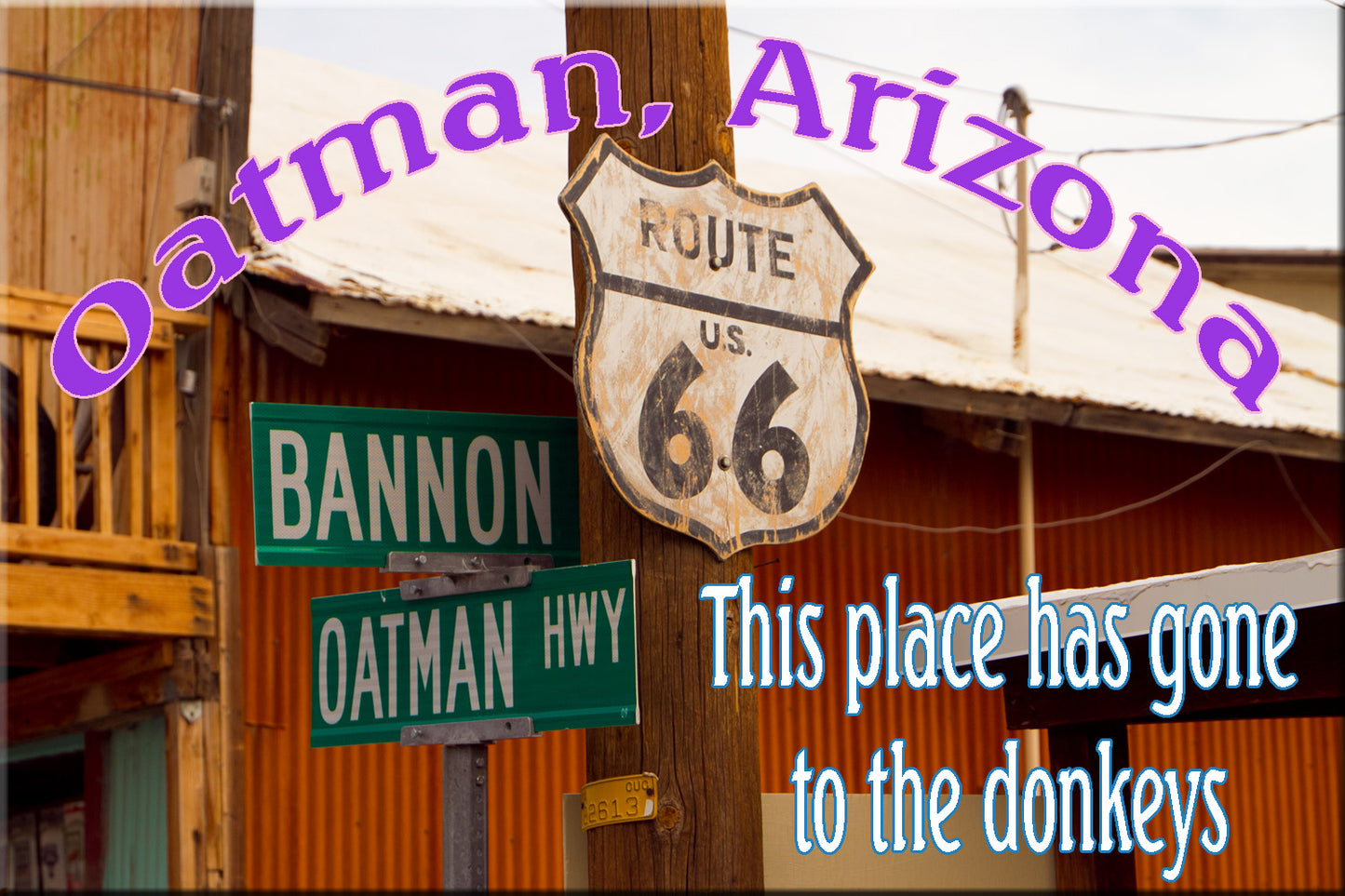 Route 66, Oatman AZ, Route 66 Collectible, Route 66 Fridge Magnet