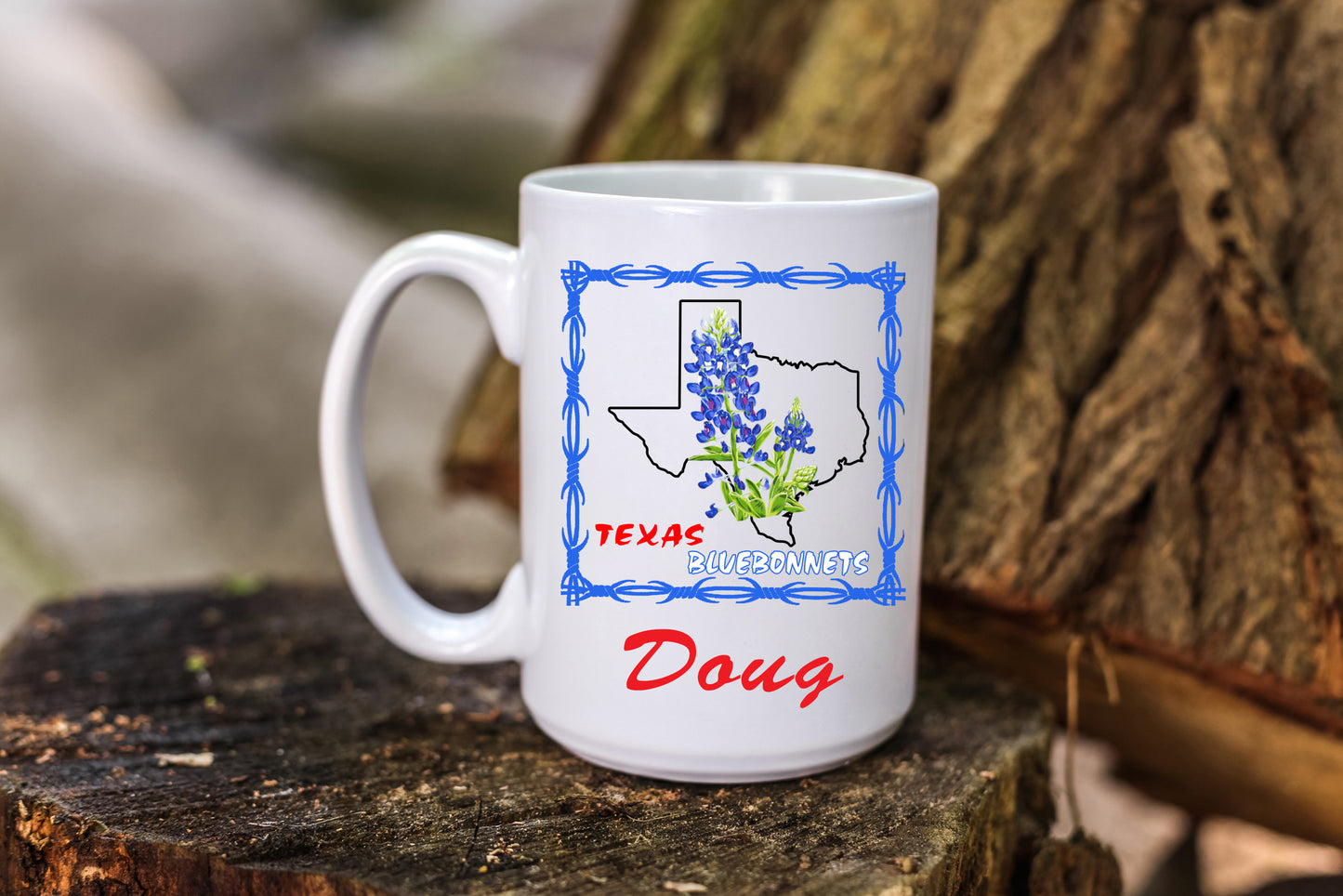 Texas Bluebonnet Coffee Mug, Texas, Texas Pride, Flower Mug