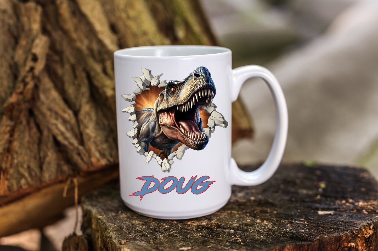 Personalized Coffee Mug, Dinosaur Coffee Mug, Humorous Coffee Mug
