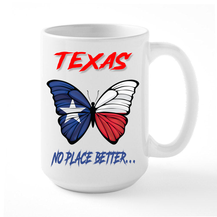 Texas Coffee Mug Texas Themed Texas Flag Butterfly