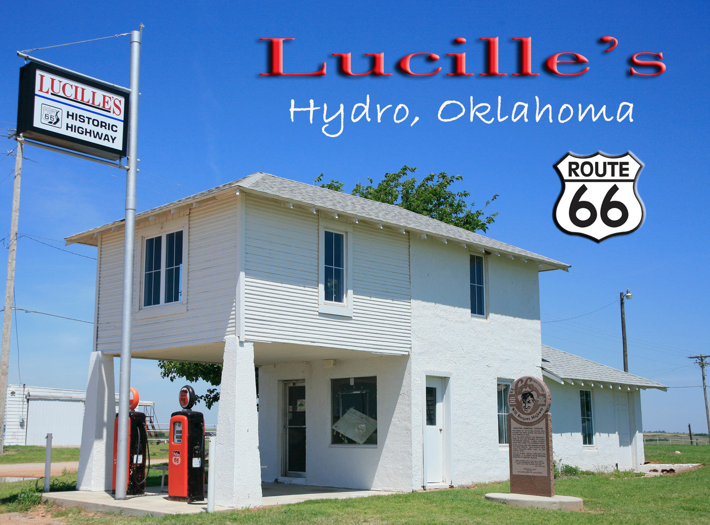 Route 66 Magnet Lucille's Route 66 Collectible Hydro, OK #OKMG5035