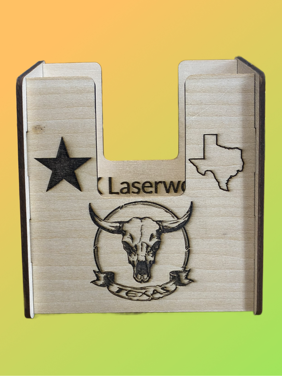 Cell Phone Caddy Note Pad Caddy Featuring a Texas Theme