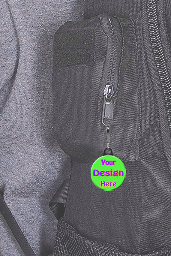 Personalized Volleyball Graphics Zipper Pull, Pin, or Magnet 1.5 inches in Diameter