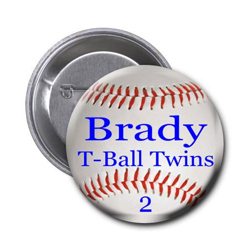 Personalized Baseball Graphics Zipper Pull, Pin, or Magnet 1.5 inches in Diameter