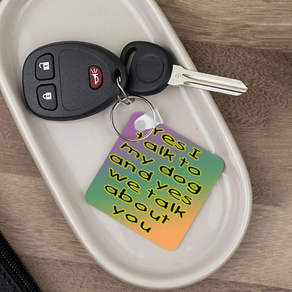 Humorous Dye Sublimated Key Ring, Not My Problem