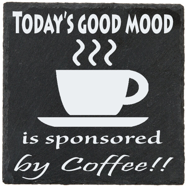 Laser engraved slate coaster, coaster, slate coaster, coffee