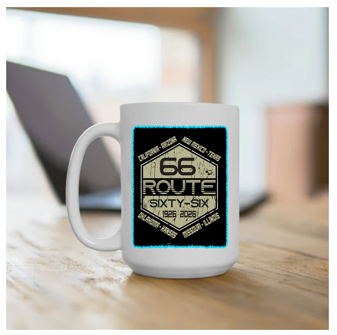 Coffee Mug Route 66 Design With Centennial Graphics