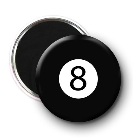 15 Billiard Ball Magnets great for party favors, in Your Man Cave, at the Office, Pool Halls, etc. You Choose the Size