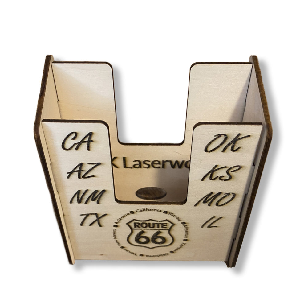 Cell Phone Caddy Note Pad Caddy Featuring Route 66 Design #CPC001