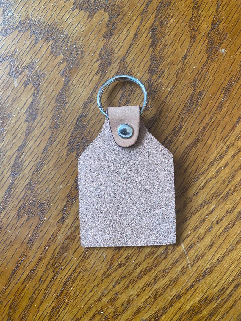 Route 66 100th Anniversary Leather Laser Cut and Engraved Key Ring