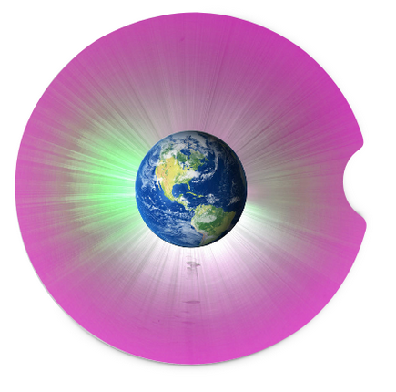 World View Themed Car Coasters With A Colorful World View
