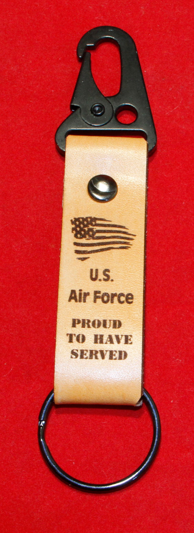 Leather Handcrafted U.S. Military Key chain