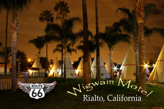 Route 66 Fridge Magnet Wigwam Motel Rialto, Califronia