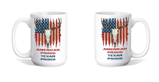 Coffee Mug American Pride Texas Pride Design