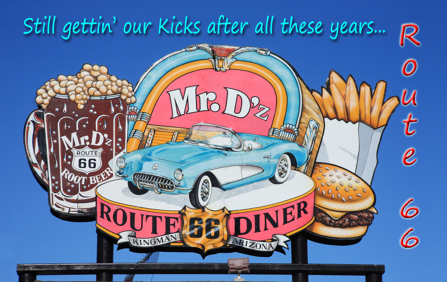 Route 66 collectible, Route 66 Magnet, Mr. D's, Kingman AZ, Route 66
