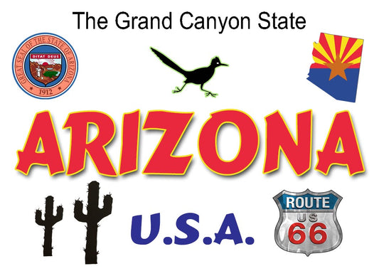 Arizona Fridge Magnet with Arizona Graphics
