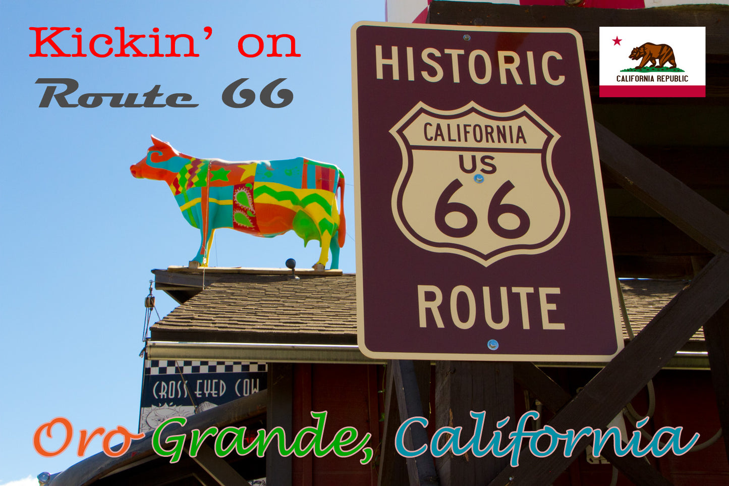 Route 66, Route 66 Collectible, Oro Grande CA, Route 66 Magnet