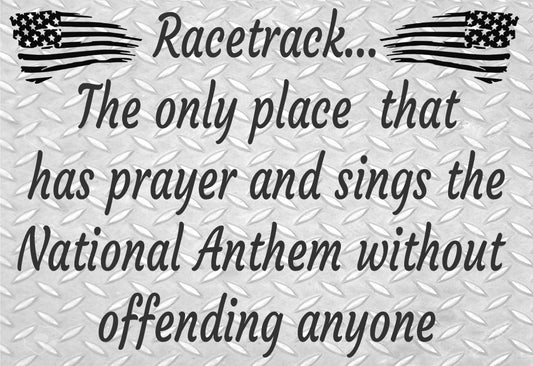 Dirt Track Maniacs Fridge Magnet with Dirt Track Quote.