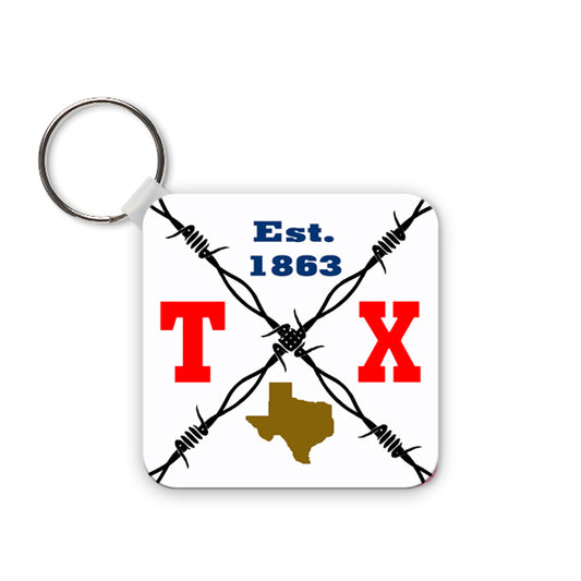 Texas Design Dye Sublimated Image Key Ring  #KRDS014
