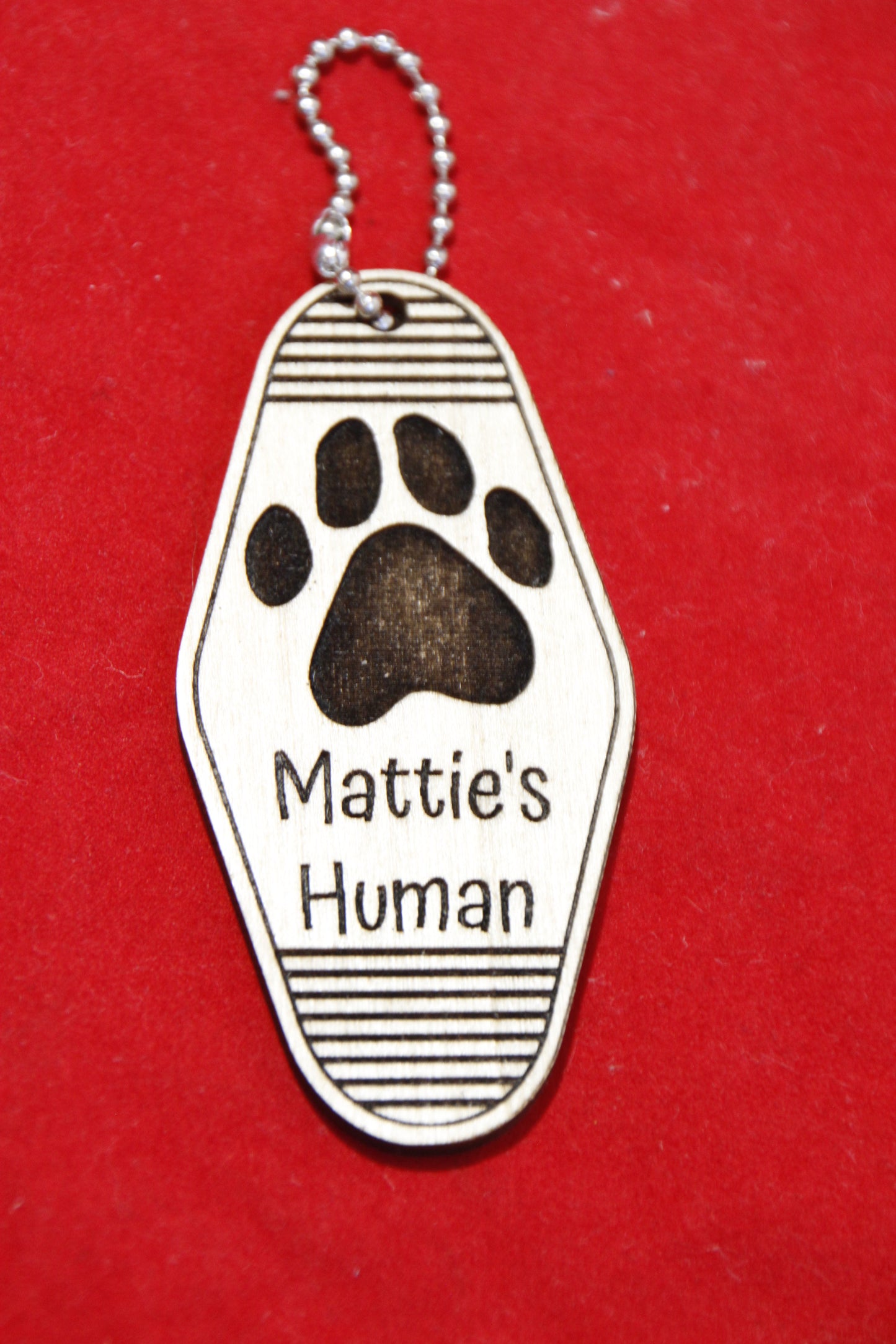 Pet owners Retro Key Ring, Personalized pets key ring
