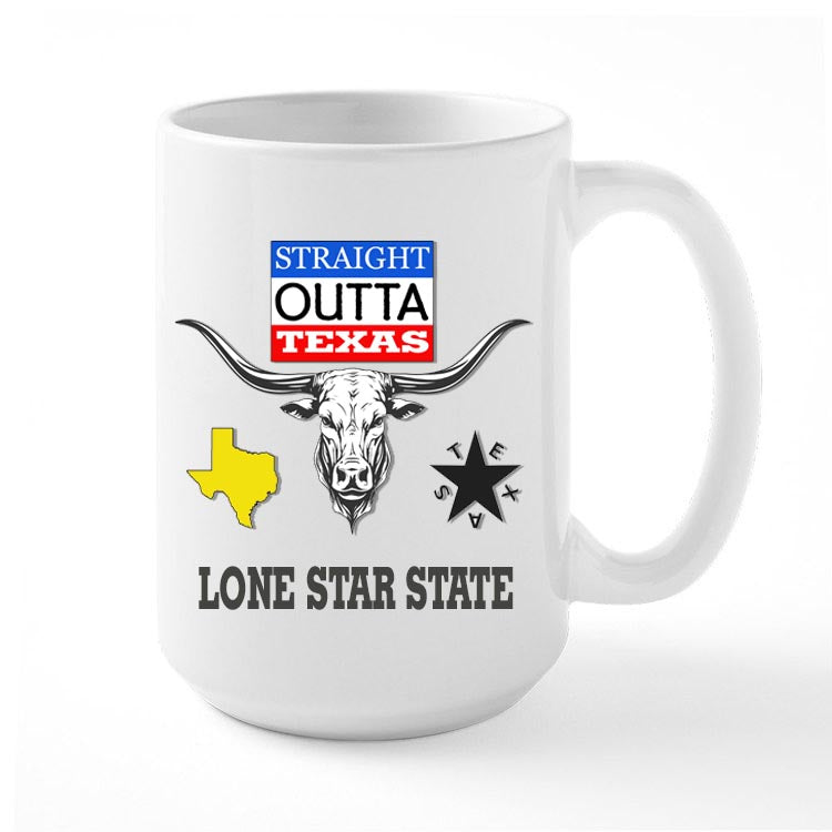 Coffee Mug Featuring Straight Outta Texas Design