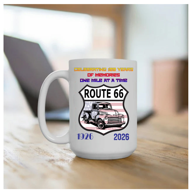 Coffee Mug Route 66 Design Celebrating 100 Years of Memories One Mile At A Time