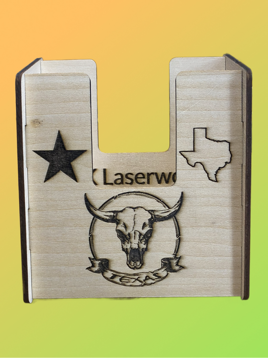 Cell Phone Caddy Note Pad Caddy Featuring a Texas Theme
