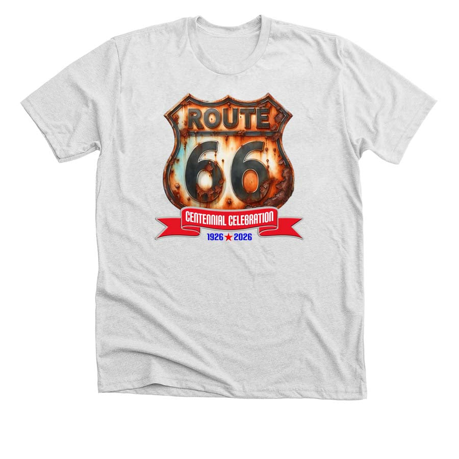 Route 66 Centennial Celebration T-Shirt With Rusty Shield