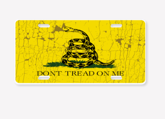 Dont Tread on Me, Mini License Plate Dye Sublimated Image