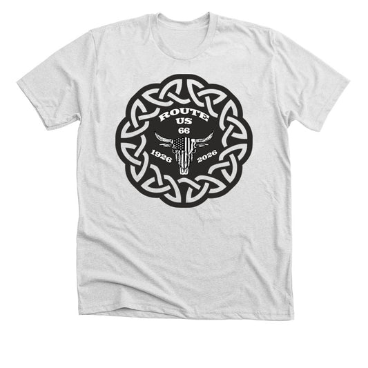 Route 66 T-Shirt Celebrating 100 Years of Memories with Celtic Knot