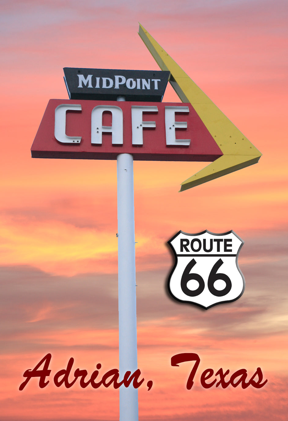 Route 66, Route 66 Magnet, Midpoint cafe, Route 66 Collectible,