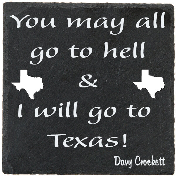 Slate coaster, Texas Coaster, Texas collectible, Texas Souvenir
