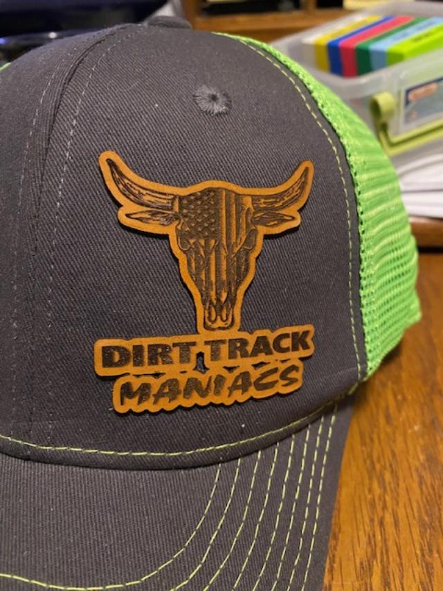 Dirt Track Maniacs Cap with Laser Engraved Leather Patch