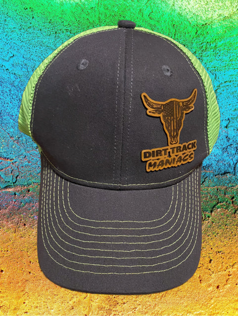 Dirt Track Maniacs Cap with Laser Engraved Leather Patch