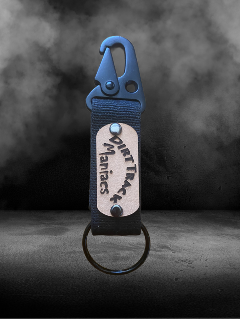 Belt Loop Key Ring Featuring Dirt Track Maniacs Graphics