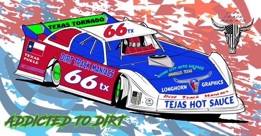Mini License Plate with Dye Sublimated Late Model Graphics