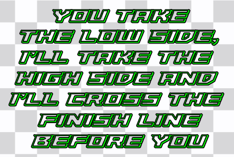 Fridge Magnet Featuring Dirt Track High Side Quote