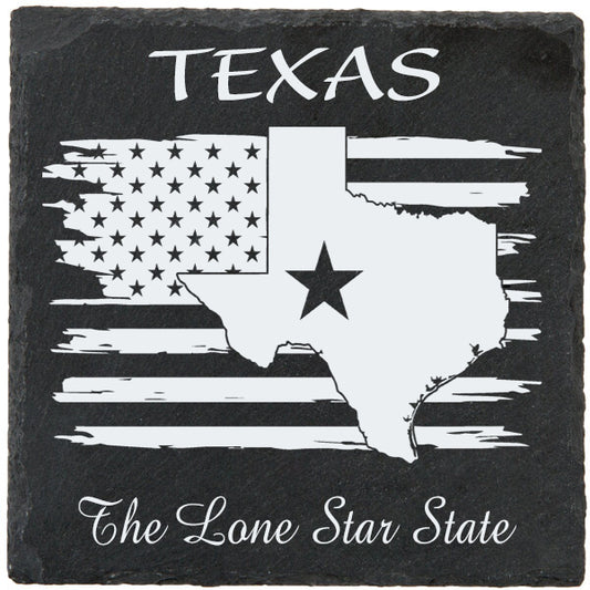 Laser Engraved Slate Coaster Texas Slate Coaster Texas