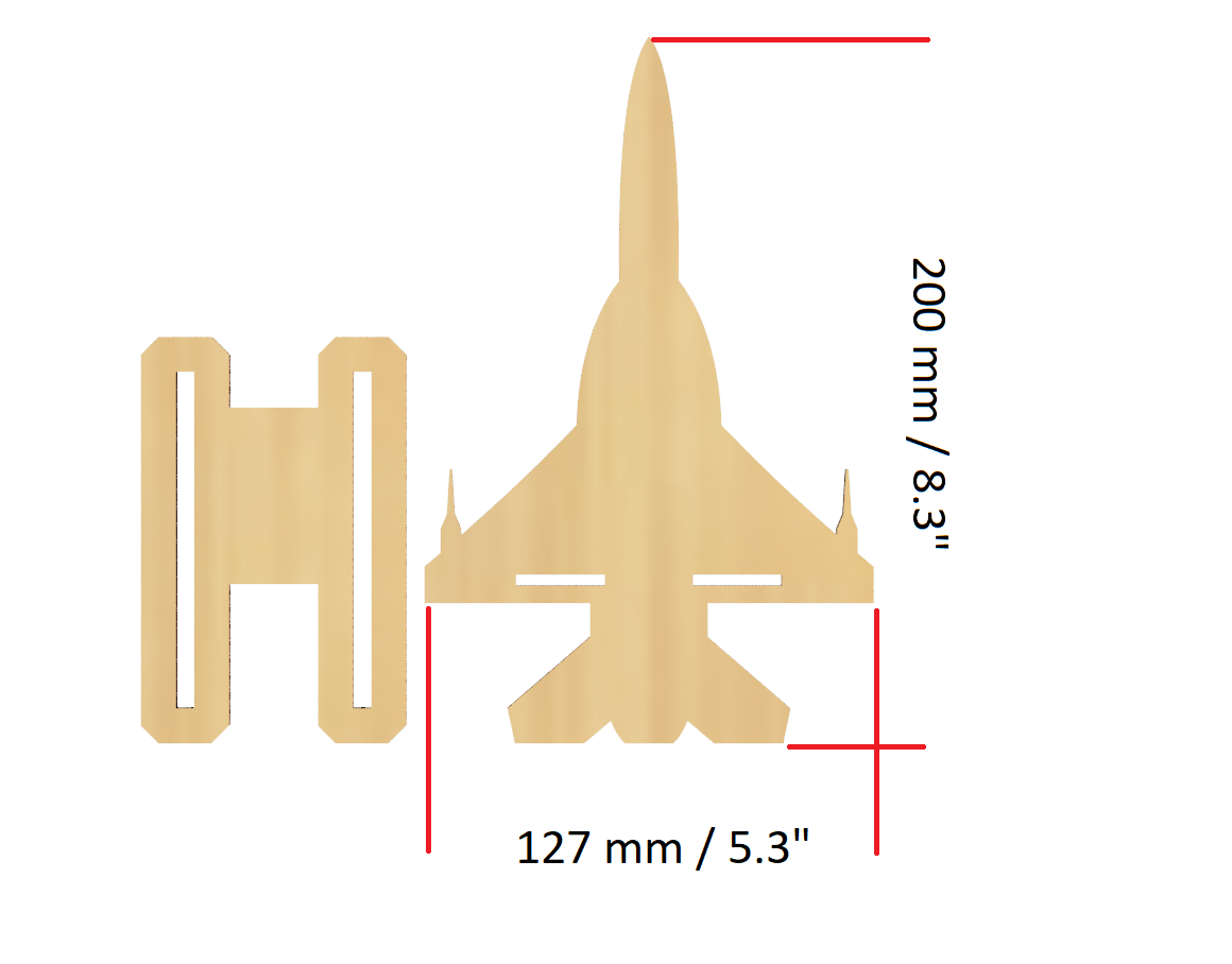 Cell Phone Stand Laser Cut and Engraved Air Force Jet Design โ Doug ...