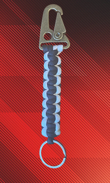 550 Paracord Key Ring with Rifle Sling Clip and Split Key Ring