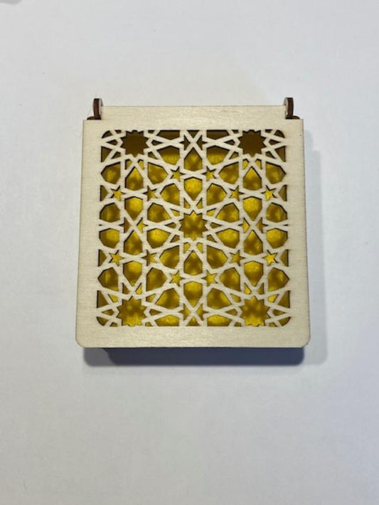 Copy of Laser Engraved Wood Box with Felt Inside Star Design