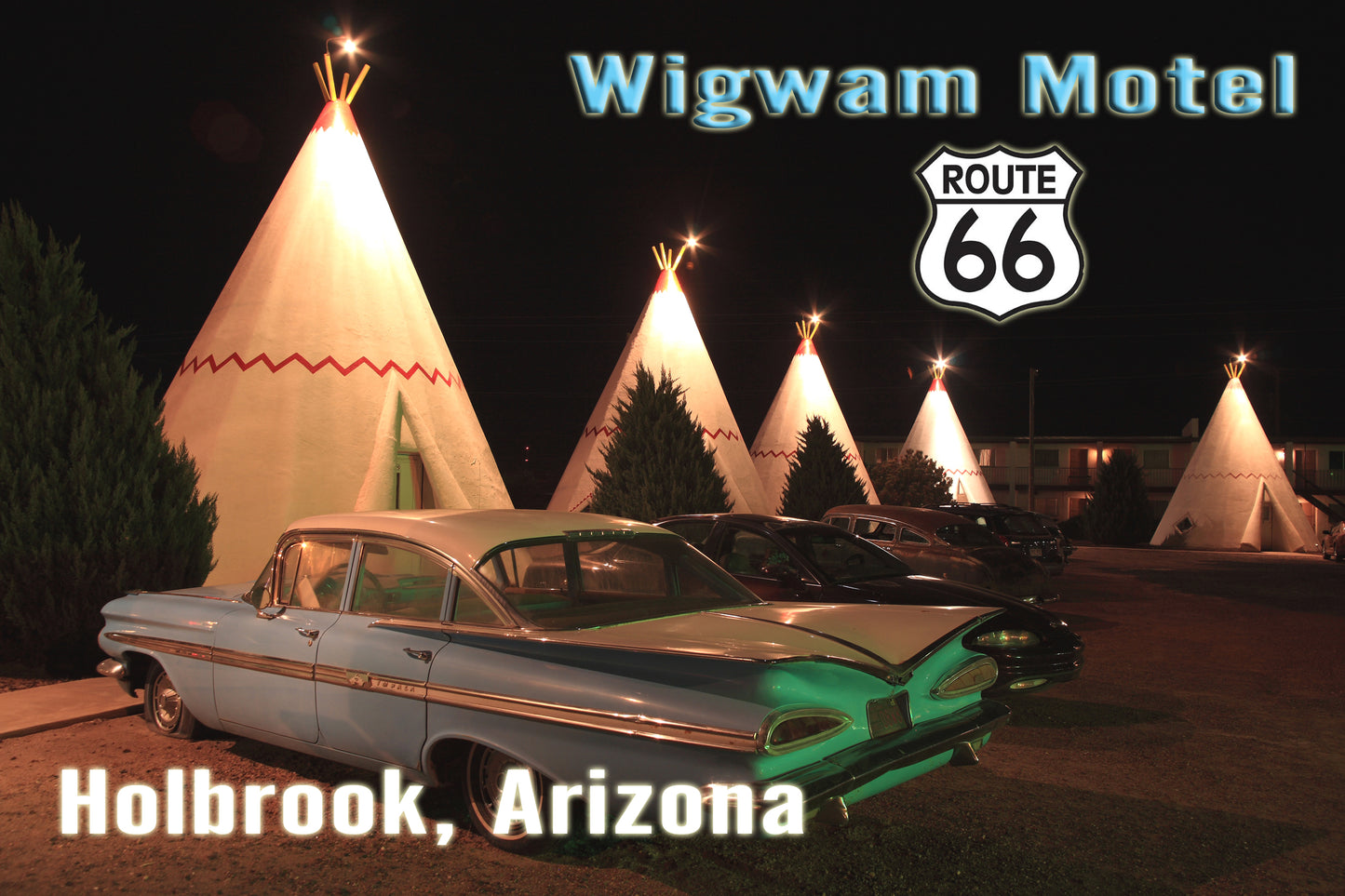 Route 66 Fridge Magnet Wigwam Motel Holbrook, AZ