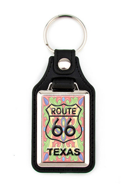 Route 66 Key Chain with colorful design-choice of state