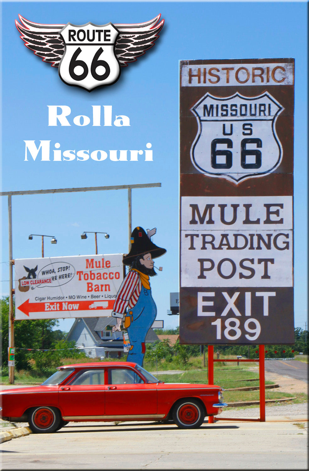 Route 66 Magnet, Route 66, Fridge Magnet, Rolla MO, Travel Magnet