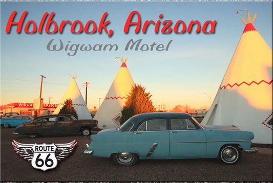 Route 66 Fridge Magnet, Route 66, Wigwam Motel, Travel, Holbrook, Arizona